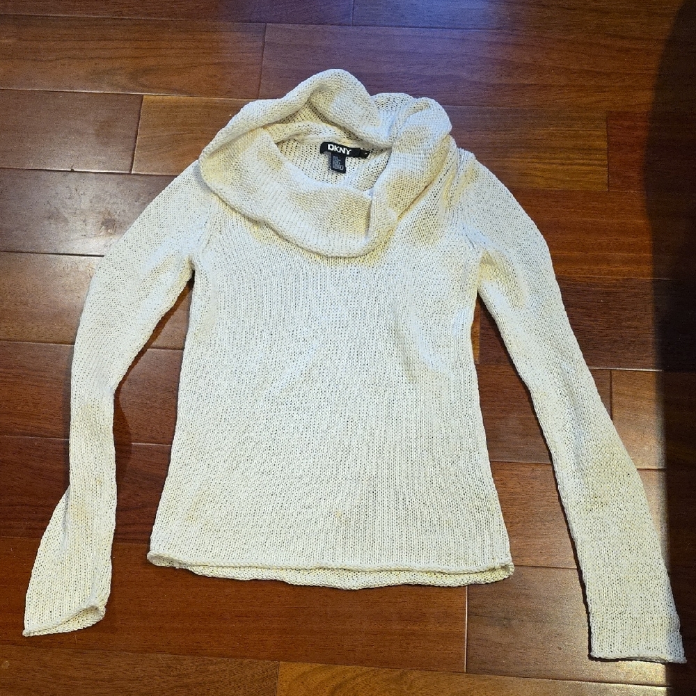 DKNY Cotton Cowl Nexk Sweater